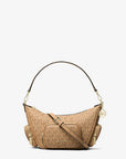 Merritt Small Signature Logo Convertible Shoulder Bag (CAMEL)