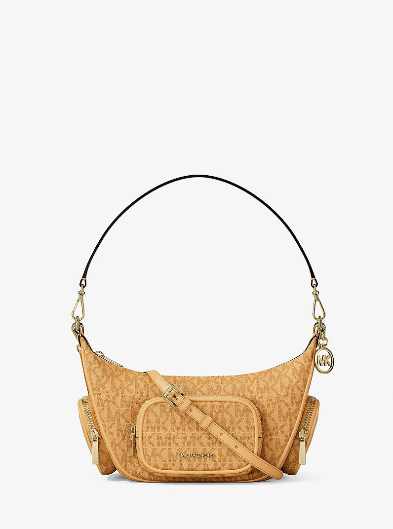 Merritt Small Signature Logo Convertible Shoulder Bag (HONEYWHEAT)