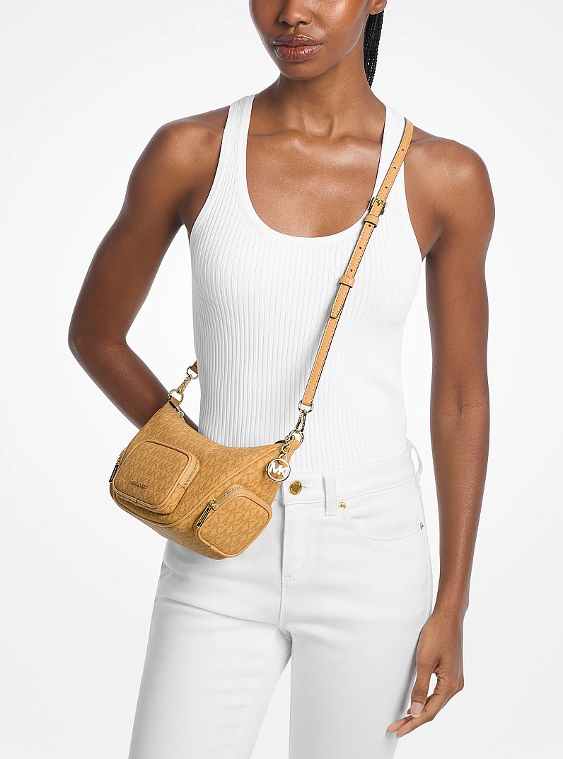 Merritt Small Signature Logo Convertible Shoulder Bag (HONEYWHEAT)