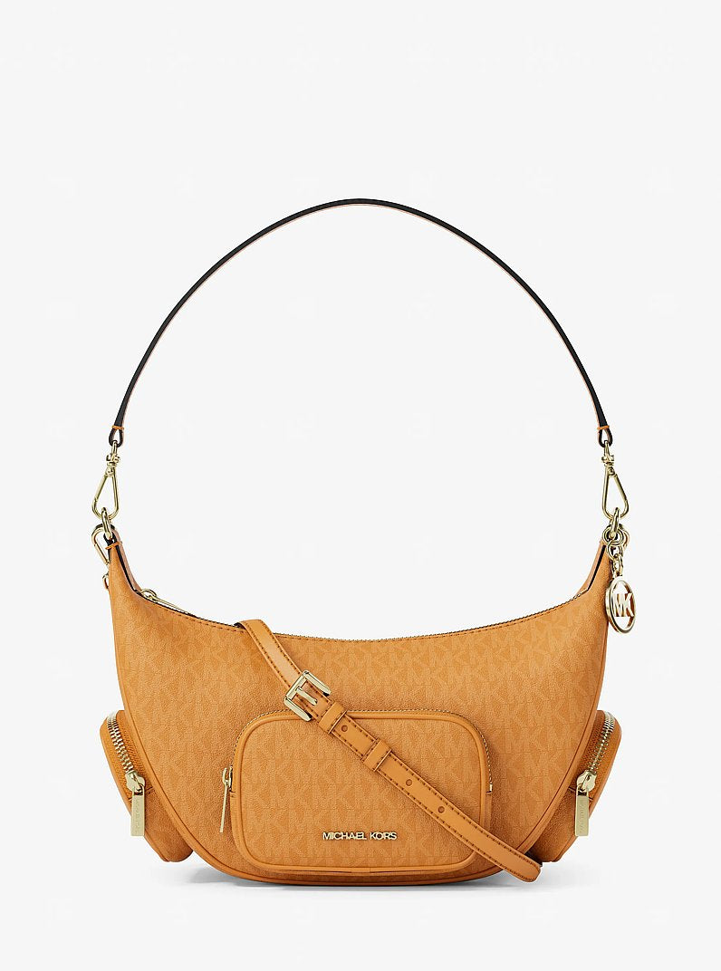 Merritt Medium Signature Logo Convertible Shoulder Bag (RADIANT ORANGE)