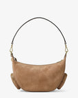 Merritt Medium Suede Convertible Shoulder Bag (CAMEL)