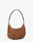 Merritt Medium Suede Convertible Shoulder Bag (LUGGAGE)