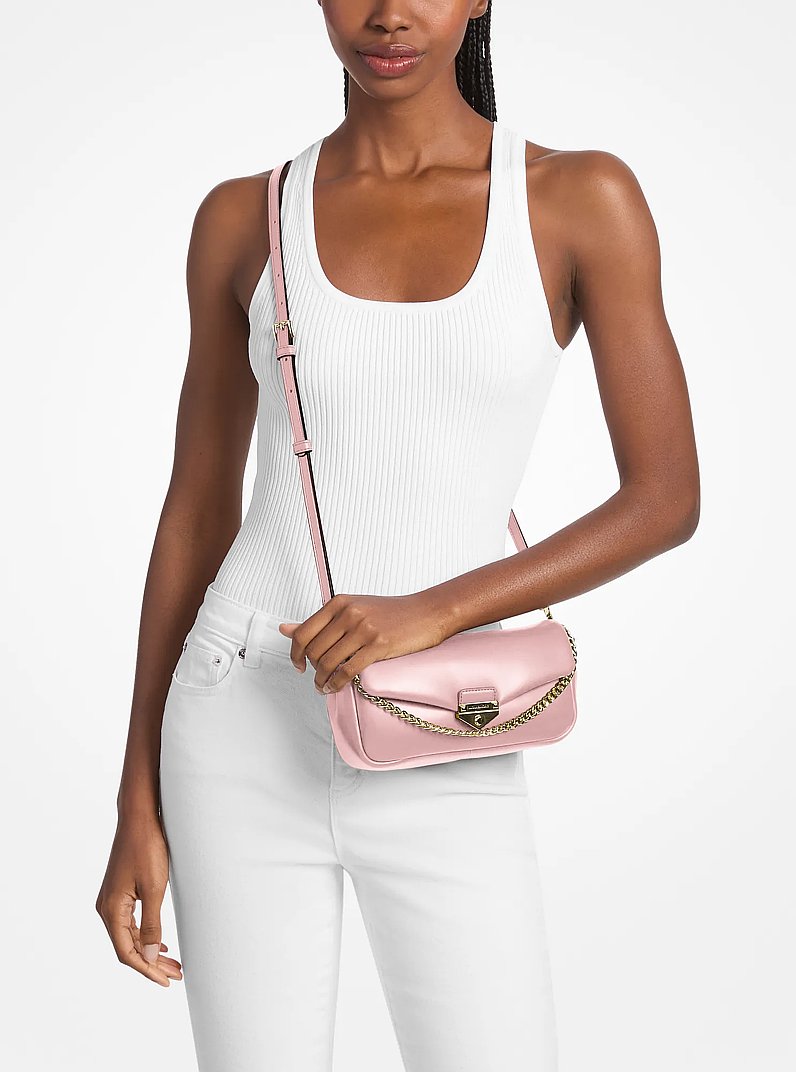 Soho Small Convertible Shoulder Bag (POWDER BLUSH)