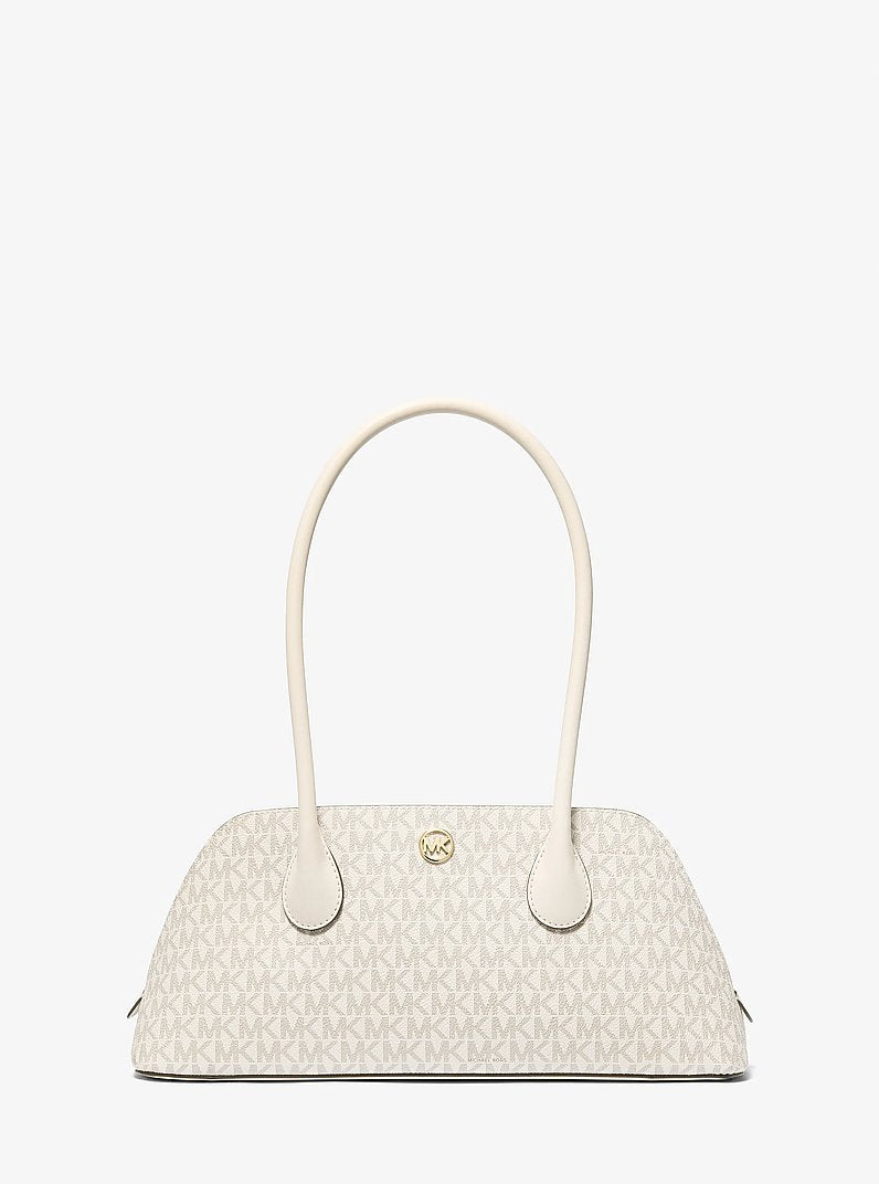 Petra Medium Signature Logo Shoulder Bag (LT CRM MULTI)