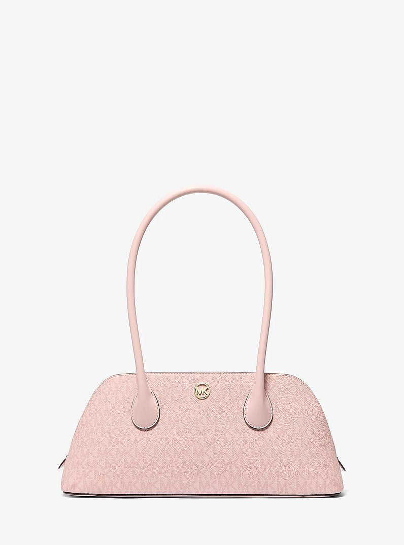Petra Medium Signature Logo Shoulder Bag (POWDER BLUSH)