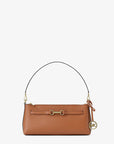 Carson Small Leather Convertible Crossbody Bag (LUGGAGE)