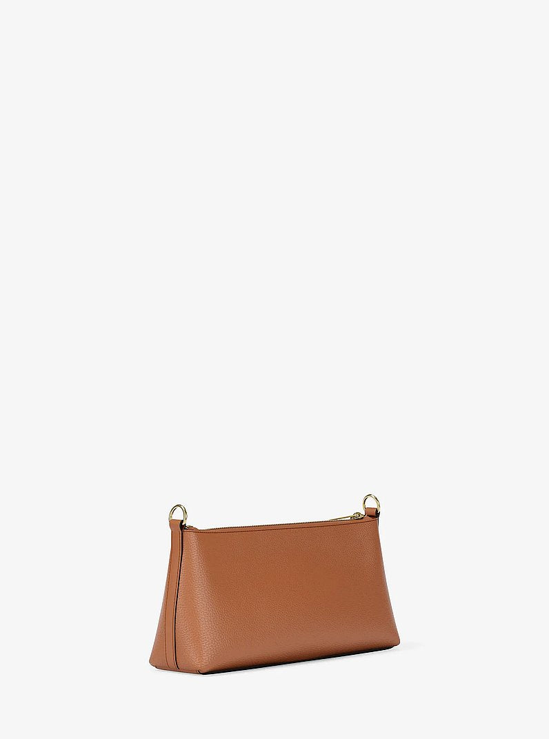 Carson Small Leather Convertible Crossbody Bag (LUGGAGE)
