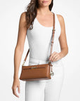 Carson Small Leather Convertible Crossbody Bag (LUGGAGE)