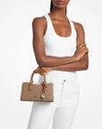 Arden Small Color-Block Signature Logo Messenger Bag (CAMEL MLT)