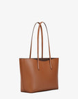 Arden Large Pebbled Leather Tote Bag (BROWN)