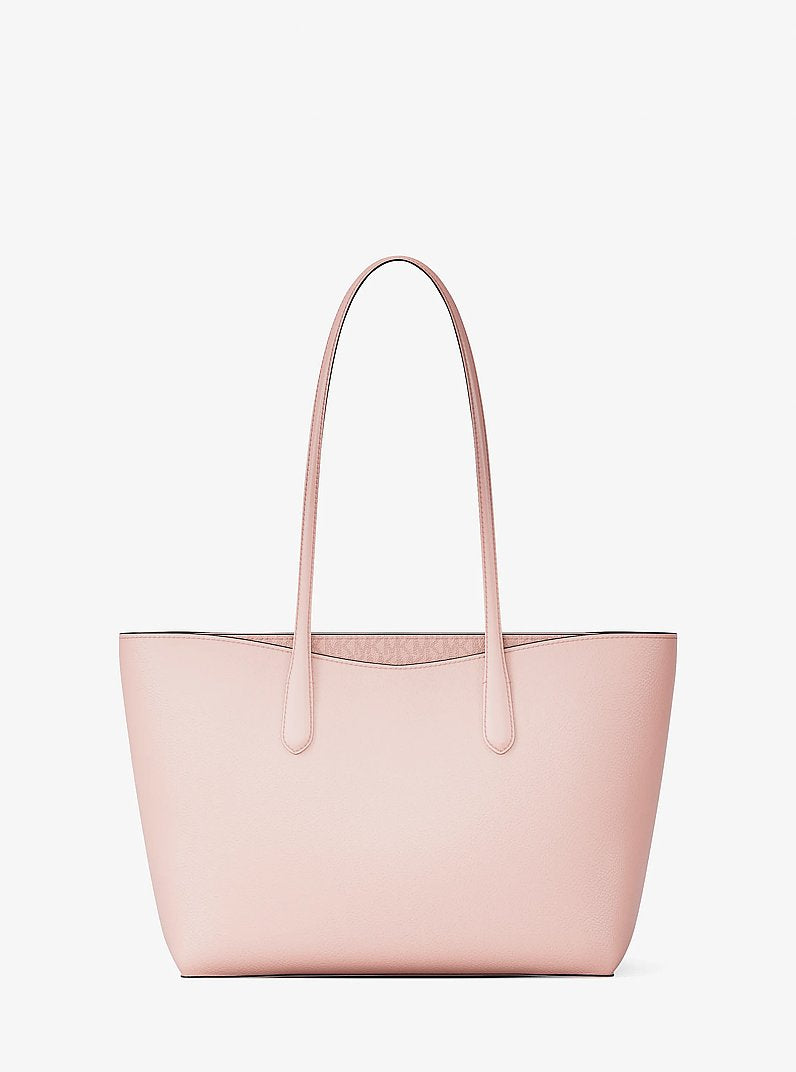 Arden Large Pebbled Leather Tote Bag (POWDER BLUSH)