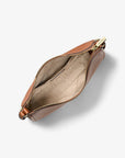 Nayla Medium Pebbled Leather Messenger Bag (LUGGAGE)