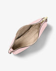 Nayla Medium Pebbled Leather Messenger Bag (POWDER BLUSH)