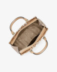 Marilyn Medium Printed Signature Logo Satchel (CAMEL)