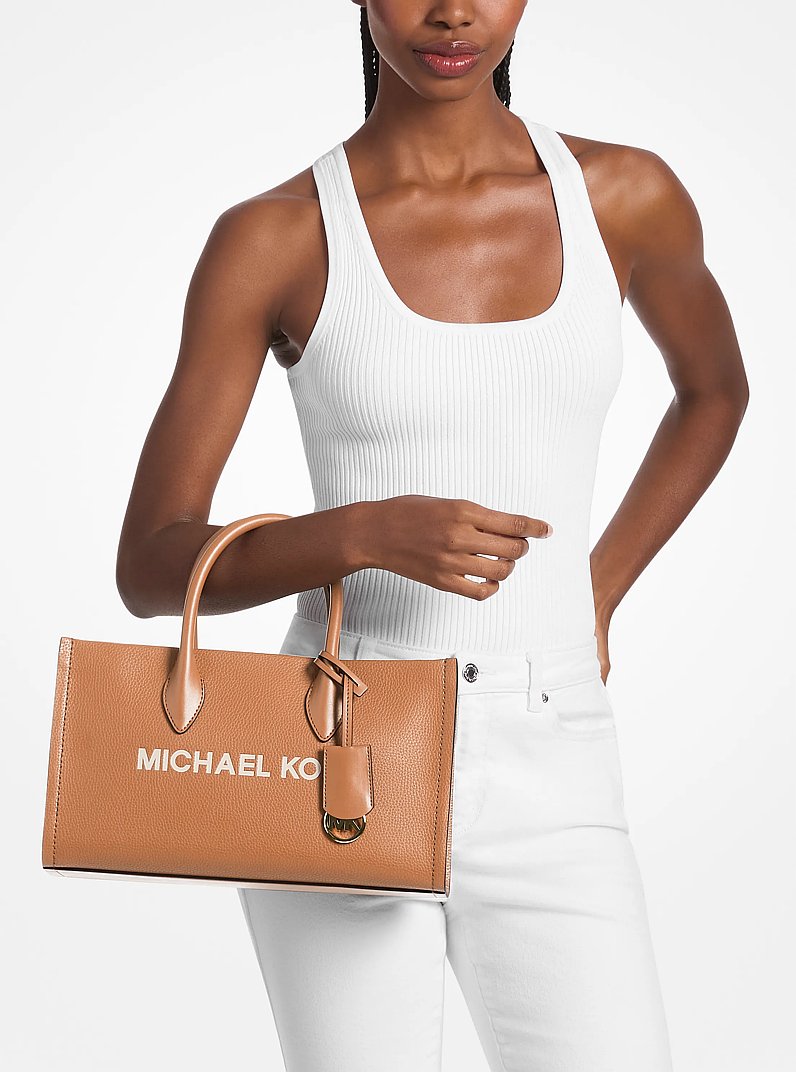 Mirella Medium Pebbled Leather Satchel (LUGGAGE)