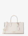 Mirella Medium Logo Debossed Satchel (LT CREAM)