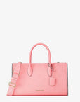 Mirella Medium Logo Debossed Satchel (CARNATION)