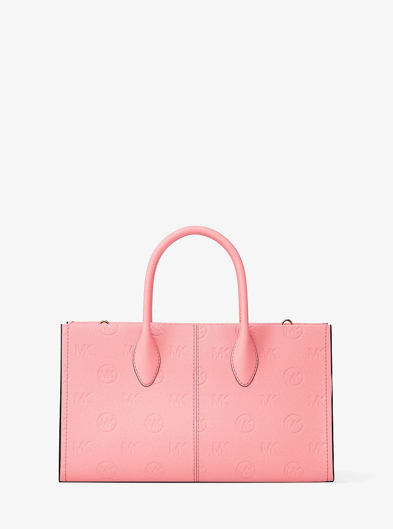 Mirella Medium Logo Debossed Satchel (CARNATION)