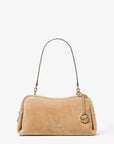 Cecily Medium Suede Shoulder Bag (CAMEL)