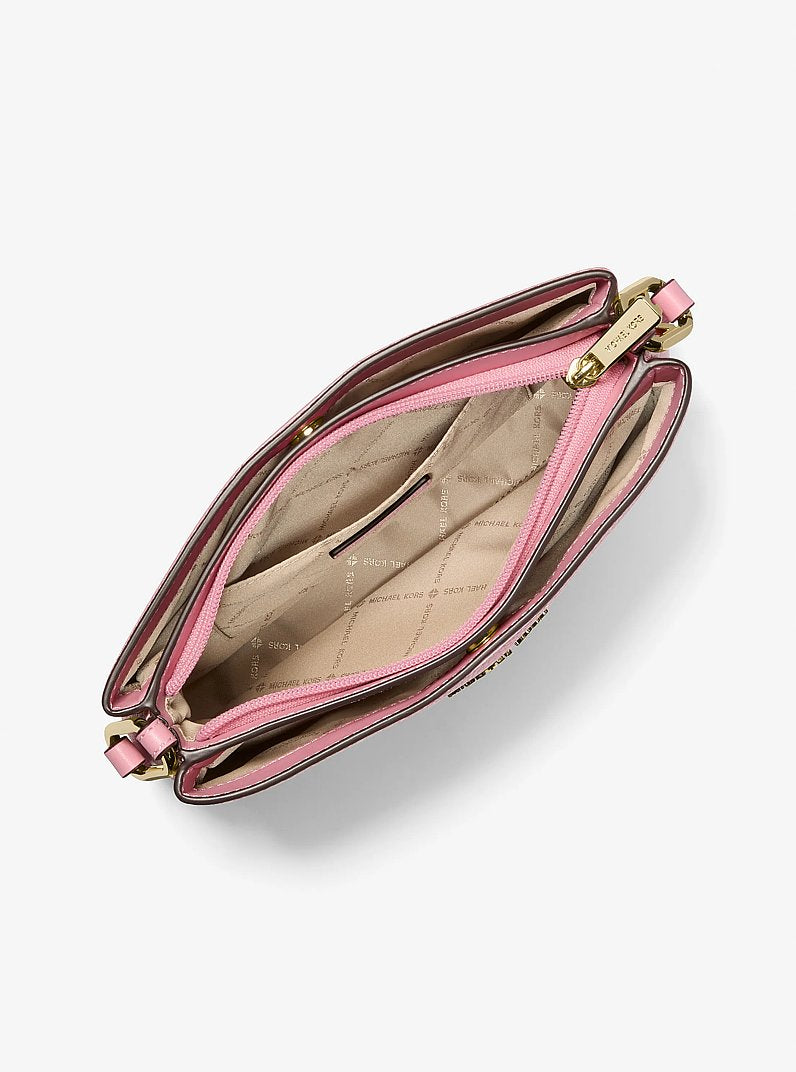 Trisha Pebbled Leather Crossbody Bag With Pouch (CARNATION)