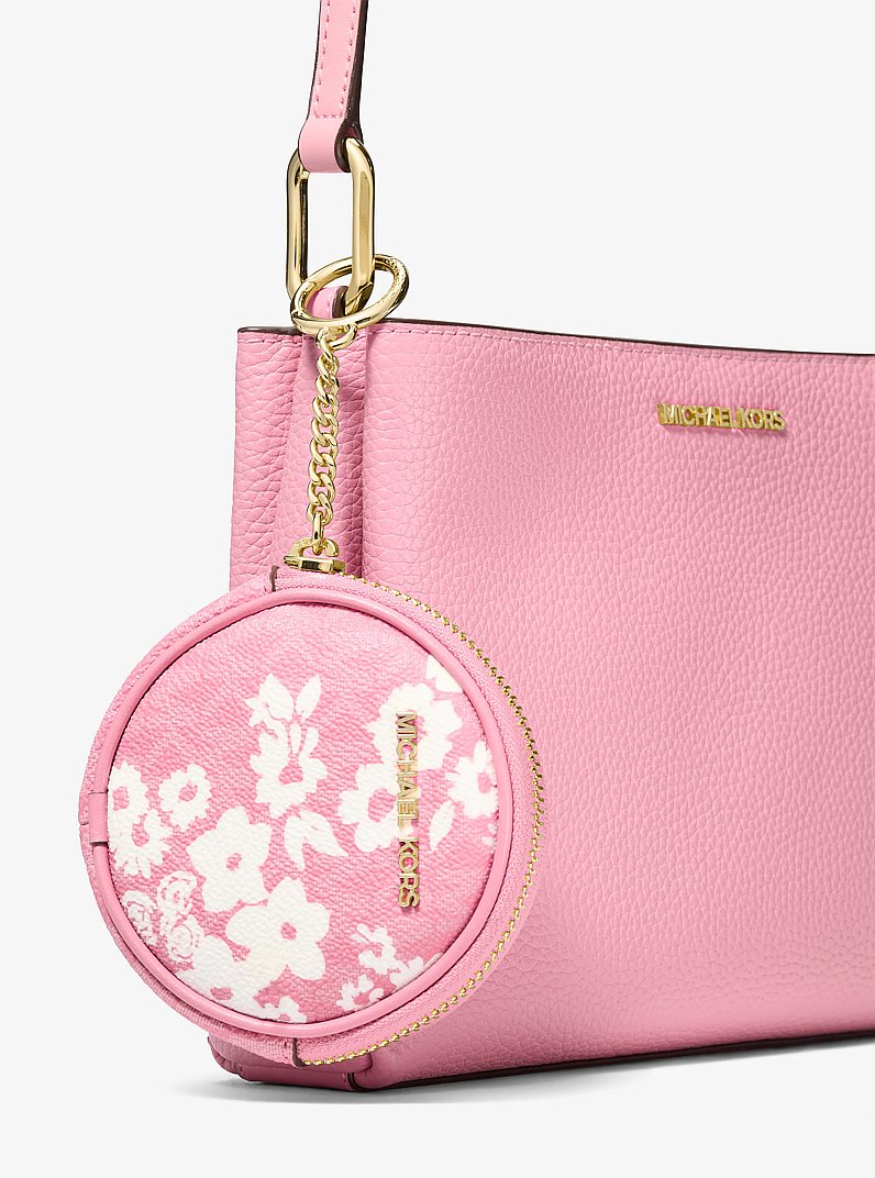 Trisha Pebbled Leather Crossbody Bag With Pouch (CARNATION)