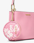 Trisha Pebbled Leather Crossbody Bag With Pouch (CARNATION)