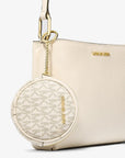 Trisha Pebbled Leather Crossbody Bag With Pouch Gift Set (LT CREAM)
