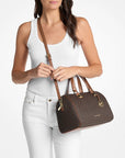 Grayson Medium Signature Logo Duffel Bag (BROWN)