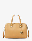 Grayson Medium Pebbled Leather Duffel Bag (HONEYWHEAT)