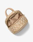 Rhea Medium Logo Jacquard Denim Backpack (CAMEL)