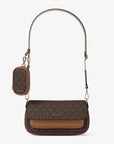 Jet Set Travel Small Signature Logo Crossbody Bag With Pouch (BROWN)
