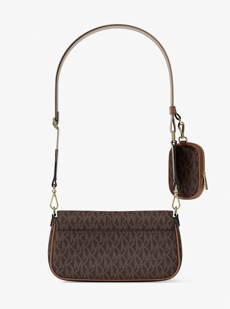 Jet Set Travel Small Signature Logo Crossbody Bag With Pouch (BROWN)