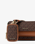 Jet Set Travel Small Signature Logo Crossbody Bag With Pouch (BROWN)