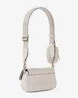 Jet Set Travel Small Pebbled Leather Crossbody Bag With Pouch (LT CREAM)