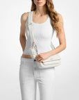 Jet Set Travel Small Pebbled Leather Crossbody Bag With Pouch (LT CREAM)