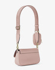 Jet Set Travel Small Pebbled Leather Crossbody Bag With Pouch (POWDER BLUSH)