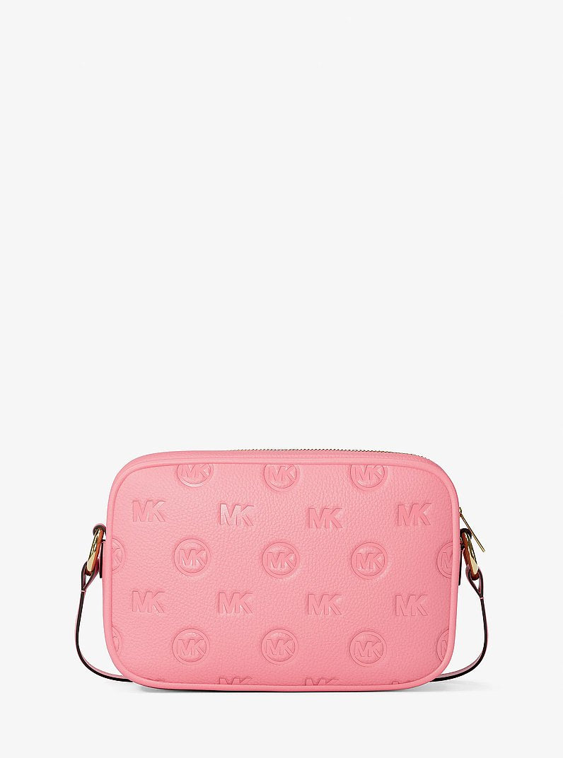 Jet Set Travel Large Logo Debossed Camera Crossbody Bag (CARNATION)