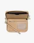 Jet Set Travel Large Logo Jacquard Denim Smartphone Wallet (CAMEL)