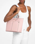 Jet Set Medium Signature Logo Pocket Tote Bag (POWDER BLUSH)