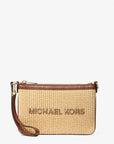 Jet Set Travel Small Woven Wristlet (LUGGAGE)