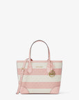 Eva Extra-Small Striped Signature Logo Convertible Tote Bag (POWDER BLUSH)