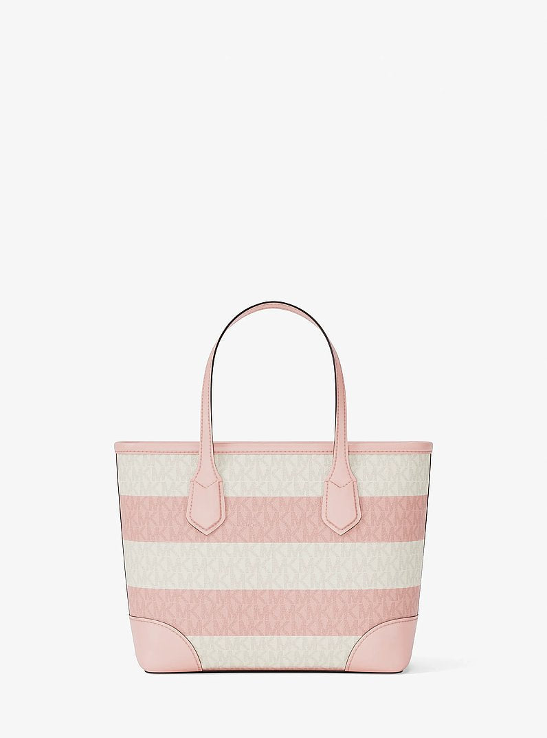 Eva Extra-Small Striped Signature Logo Convertible Tote Bag (POWDER BLUSH)