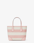 Eva Extra-Small Striped Signature Logo Convertible Tote Bag (POWDER BLUSH)