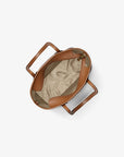 Eva Extra-Small Leather Convertible Tote Bag (LUGGAGE)