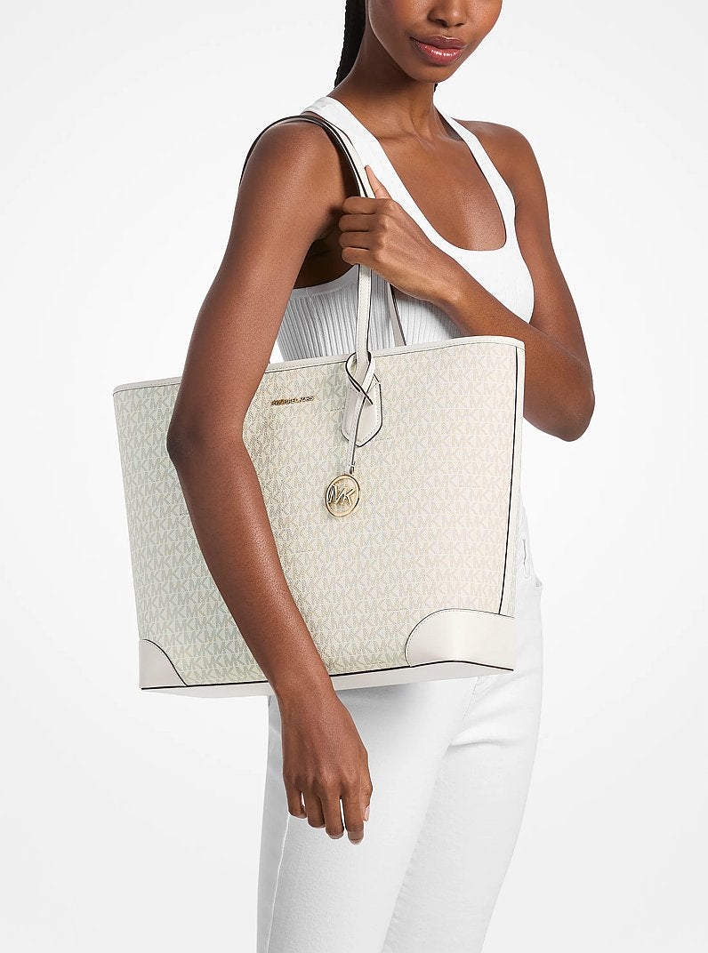Eva Large Signature Logo Tote Bag (LT CRM MULTI)