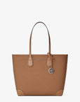 Eva Large Saffiano Leather Tote Bag (LUGGAGE)
