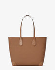 Eva Large Saffiano Leather Tote Bag (LUGGAGE)