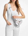 Slater Medium Rainbow Logo Embossed Sling Pack (OPTIC WHITE)