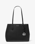 Avalon Medium Pebbled Leather Tote Bag (BLACK)