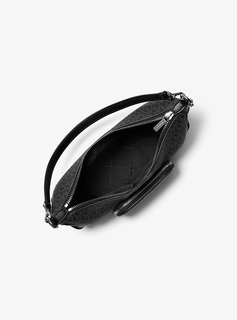 Merritt Small Signature Logo Convertible Crossbody Bag (BLACK)